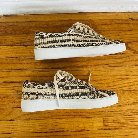 Michael Kors Snake Print Sneakers - Black and Cream - Picture 7 of 10